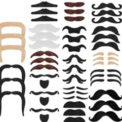 48-pack självhäftande lösmustascher för fester><noscript><img width=