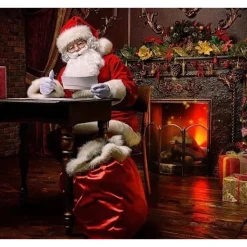 (Paket med 1) 36 x 25cm Uppblåsbar Tomtemage - Juldräkt><noscript><img width=