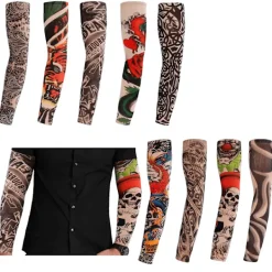 Paket med 9 Tatueringärmar Tatuering Armstrumpa Armtatuering Strumpa Unisex Nylon Temporära Tatueringar Arm Slumpmässig Stil[qb]> Smink
