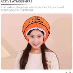 Party Cosplay Hatt Dekorativ Basketbollformad Keps Rolig Huvudbonad Festlig Hatt> Huvudbonader