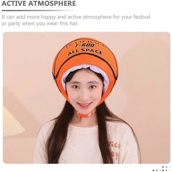 Party Cosplay Hatt Dekorativ Basketbollformad Keps Rolig Huvudbonad Festlig Hatt> Huvudbonader