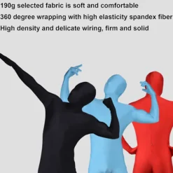 Party Kostym Osynlig Morph Suit Vuxen Män Kvinnor Hel Hudfärg [GKS] hudfärg 190CM><noscript><img width=