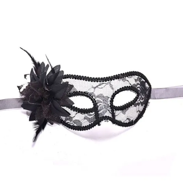 Party Mask Halloween Mask SVART> Masker