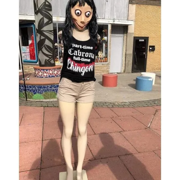 del PartyHop MOMO Mask Halloween Party Skrämmande Skräck Latex Helmask> Masker