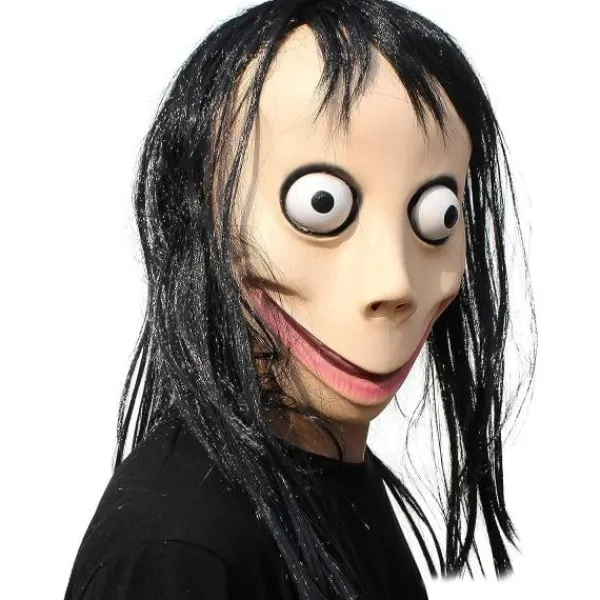 del PartyHop MOMO Mask Halloween Party Skrämmande Skräck Latex Helmask> Masker