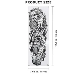 8pcs Arm Tattoos Sticker Waterproof Halloween Temporary Decals Temp Tattoos> Smink