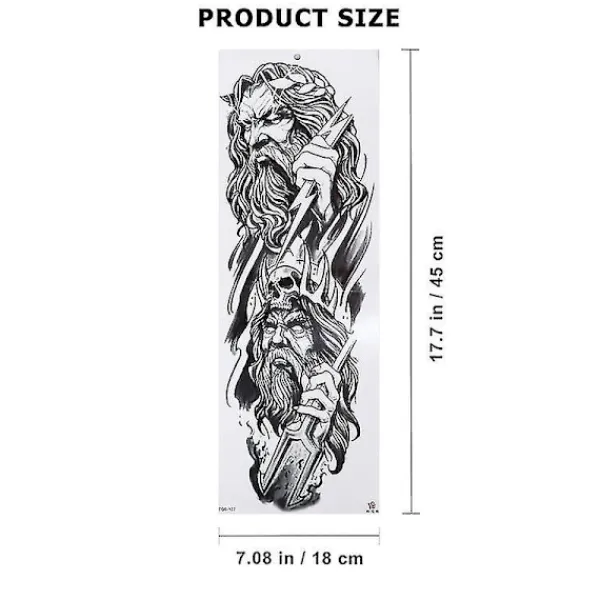 8pcs Arm Tattoos Sticker Waterproof Halloween Temporary Decals Temp Tattoos> Smink