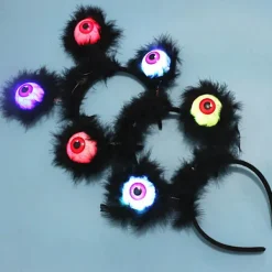 2PCS Halloween LED lysande ögonboll pannband skräck ögonboll><noscript><img width=