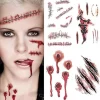 4pcs Halloween Scar Tattoo Sticker> Smink