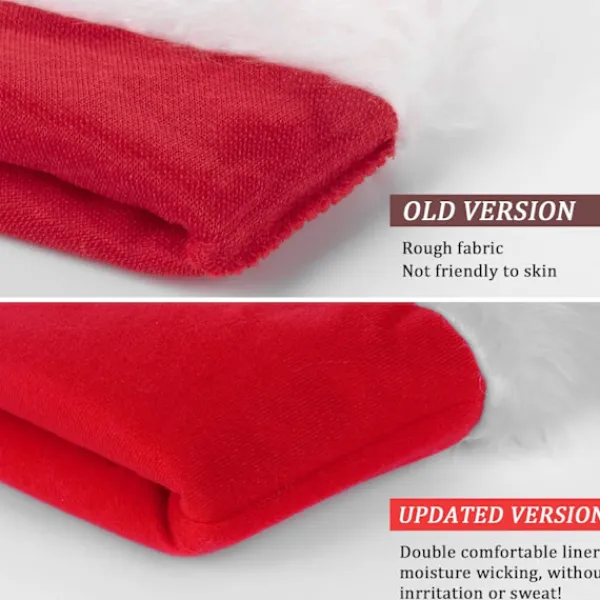 PCS Jultomteluvor för Vuxna, Lyxiga Jultomteluvor i Bulk, Plysch Jultomteluvor, Sammet Mjuka Jultomtedräkter> Huvudbonader