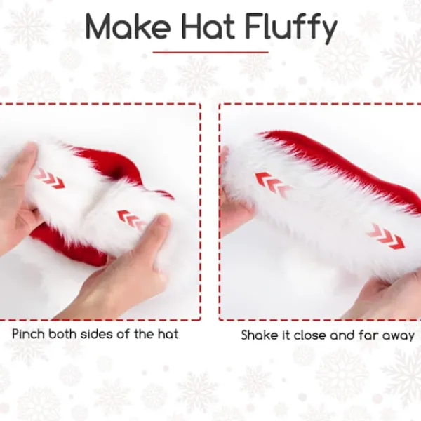 PCS Jultomteluvor för Vuxna, Lyxiga Jultomteluvor i Bulk, Plysch Jultomteluvor, Sammet Mjuka Jultomtedräkter> Huvudbonader