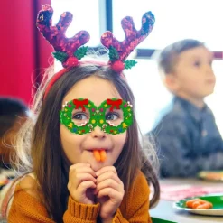 8Pcs Party Glasses Funny Selfie Props Holiday Glasses Frames Birthday Party DIY Decor 2024 Photo Christmas Funny Prom sunglasses><noscript><img width=