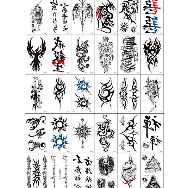 30pcs Small Fresh Tattoo Stickers Tattoo Flowers Waterproof Durable Stickers> Smink