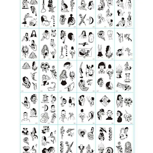 30pcs Small Fresh Tattoo Stickers Tattoo Flowers Waterproof Durable Stickers> Smink
