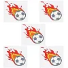 5pcs Soccer Flame Sticker Personality Temporary Sticker Body Art Decoration Decal Sticker> Smink