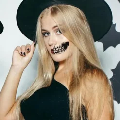 12pcs Tattoos Stickers For Halloween Special Style Party Prank><noscript><img width=