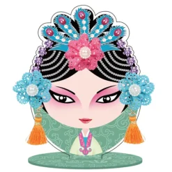 unbranded Peking Opera Style Klassisk Drama Ansiktssminkning Spegel Kit DIY kosmetiska speglar D> Smink