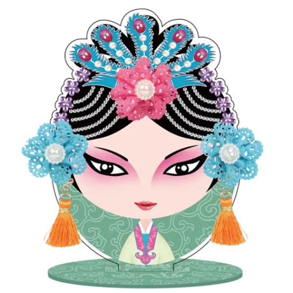 unbranded Peking Opera Style Klassisk Drama Ansiktssminkning Spegel Kit DIY kosmetiska speglar D> Smink
