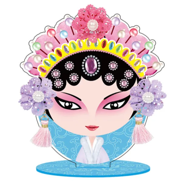 unbranded Peking Opera Style Klassisk Drama Ansiktssminkning Spegel Kit DIY kosmetiska speglar D> Smink