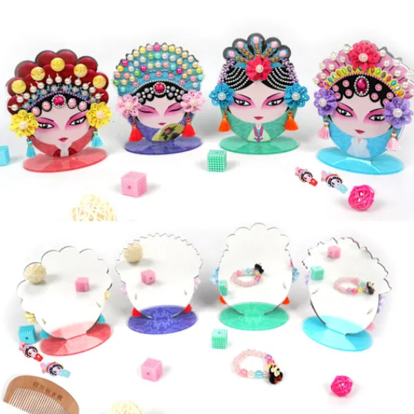 unbranded Peking Opera Style Klassisk Drama Ansiktssminkning Spegel Kit DIY kosmetiska speglar D> Smink