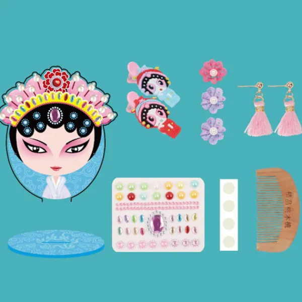 unbranded Peking Opera Style Klassisk Drama Ansiktssminkning Spegel Kit DIY kosmetiska speglar D> Smink