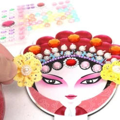 unbranded Peking Opera Style Klassisk Drama Ansiktssminkning Spegel Kit DIY kosmetiska speglar D><noscript><img width=
