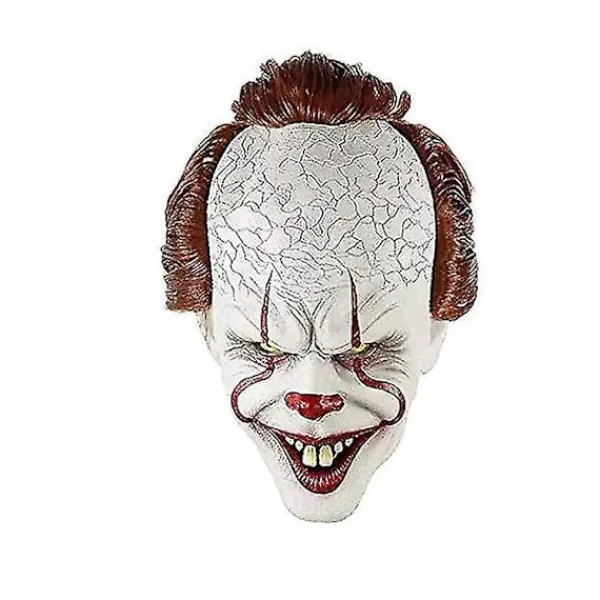 Pennywise It Clown Mask Deluxe Latex Över Huvud Halloween Skräck Clown Mask Zf0401> Masker