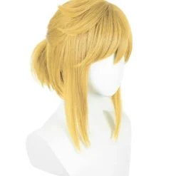 peruk Anime Link Cosplay Kort Peruk med Alvöron (gul)> Peruker