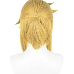 peruk Anime Link Cosplay Kort Peruk med Alvöron (gul)><noscript><img width=