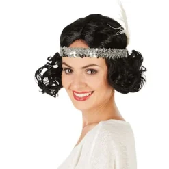 tectake Peruk Charleston med hårband><noscript><img width=