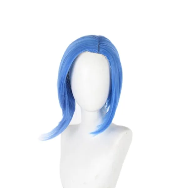 Holocky Peruk Cosplay Blå Kostym Upprörd Peruk Kort Blå Peruk> Peruker