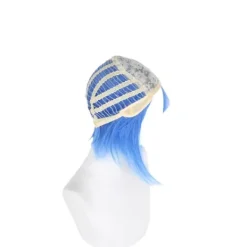Holocky Peruk Cosplay Blå Kostym Upprörd Peruk Kort Blå Peruk><noscript><img width=