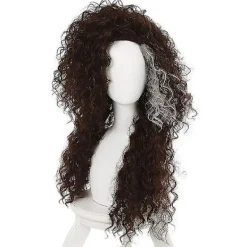 Peruk för Bellatrix Lestrange, Lång Brun Blandad Vågig, Värmebeständig Cosplay Kostym Peruk + Perukmössa><noscript><img width=