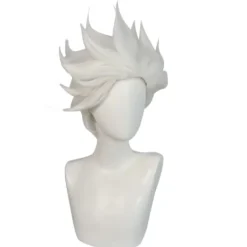 Peruk för Ursula Cosplay, Vit Kort Hår för Vuxna Kvinnor Män Halloween Kostym Rekvisita Cosplay Rollspel Peruker><noscript><img width=