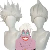 unbranded Peruk för Ursula Cosplay, Vit Kort Hår för Vuxna Kvinnor Män Halloween Kostym Rekvisita Cosplay Rollspel Peruker - JA> Peruker