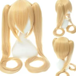 Peruk Hatsune Miku Peruk 120CM (Guld)> Peruker