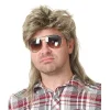 LEIGELE Peruk Herr Guld Mullet 80-tals Mullet Långt Syntetiskt Hår (LGL)> Peruker