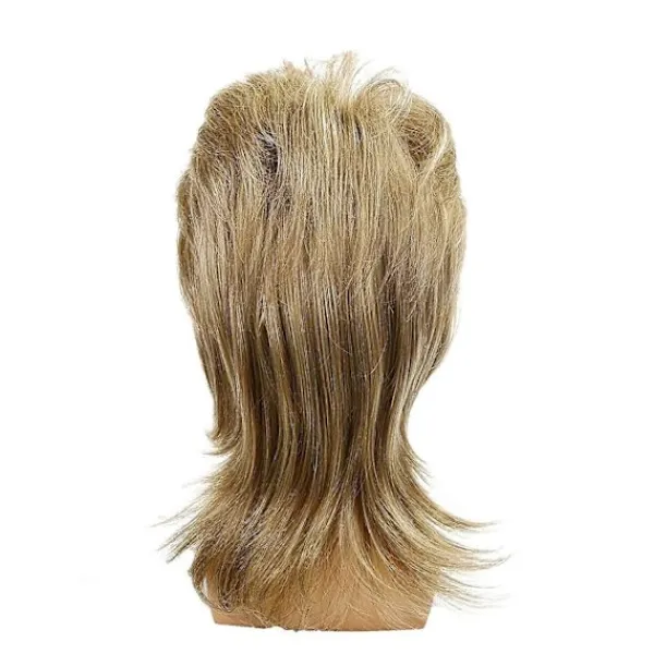 LEIGELE Peruk Herr Guld Mullet 80-tals Mullet Långt Syntetiskt Hår (LGL)> Peruker