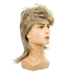 Peruk Herr Guld Mullet 80-tals Mullet Långt Syntetiskt Hår><noscript><img width=