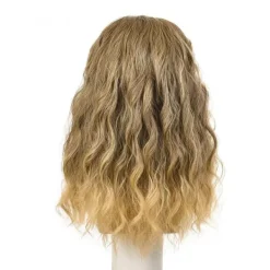 Peruk med skägg herr lång lockig askblond peruk halloween kostym peruker><noscript><img width=