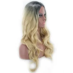 Peruk Svart, grå, blond inkl. peruknät & hårkam><noscript><img width=