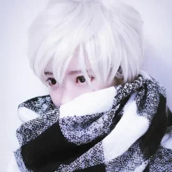 Peruker för vuxna män, Gu-peruk, kort pojkperuk, vit, kort för karnevaler och fester> Peruker