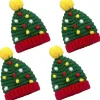 Pieces Jultomte Pom Pom Mössa för Kvinnor - Julmössor - Vinter Stickad Virkad Mössa - Julstickad Mössa - Bäst för Resor, Vandring och Camping> Huvudbonader