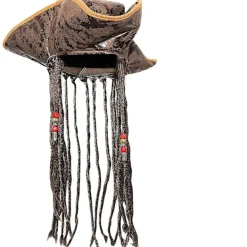 Pirathatt pärlfläta lämplig för piratkostymtillbehör> Huvudbonader