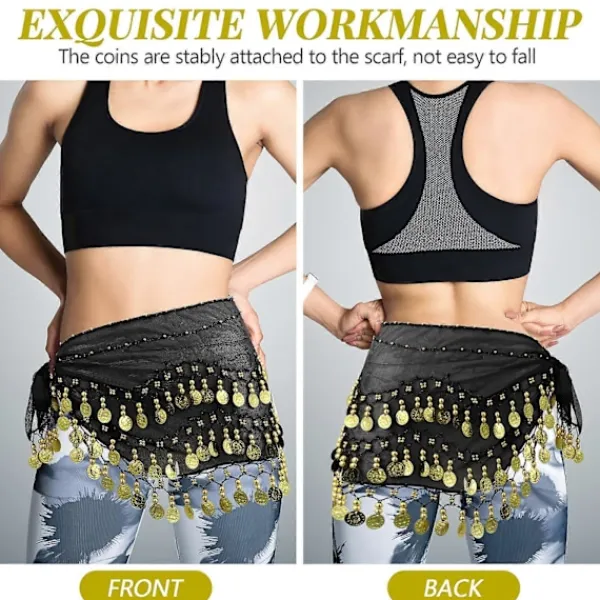 Piratkostym för damer Magdansös Kjol Piratkedja Bälte Magduk Magdans Kjol Magkjol Magdansbyxor> Tillbehör