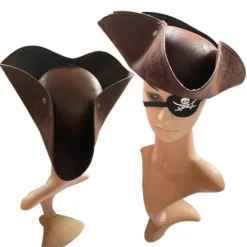 Pirat-trekantshatt kompatibel med vuxna Halloween-hattar><noscript><img width=