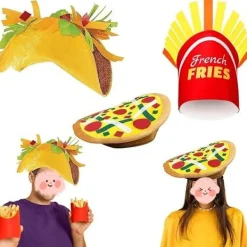 Holocky Pizzahatt, Tacohatt, Pommes Friteshatt - Mathatt> Huvudbonader