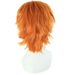 [PL] Kort orange peruk för män, partyklänning, allsmäktig kostym, cosplay-peruker 2025:e> Peruker