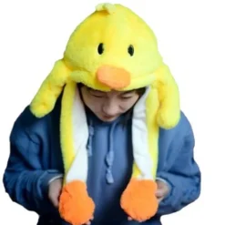 Plush och varm kaninmössa med LED-ljus, hoppande mössa><noscript><img width=