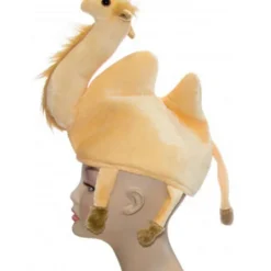 FMYSJ Plysch 3D Kameldjur Hatt för Barn Vuxen Födelsedagsfest Kostym Hatt för Familjesammankomst Halloween Cosplay Kameldjur Huvudbonad (FMY)><noscript><img width=